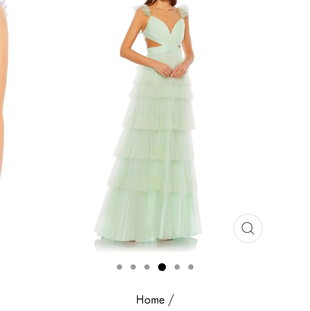 Mac duggal ruffled tier prom dress
